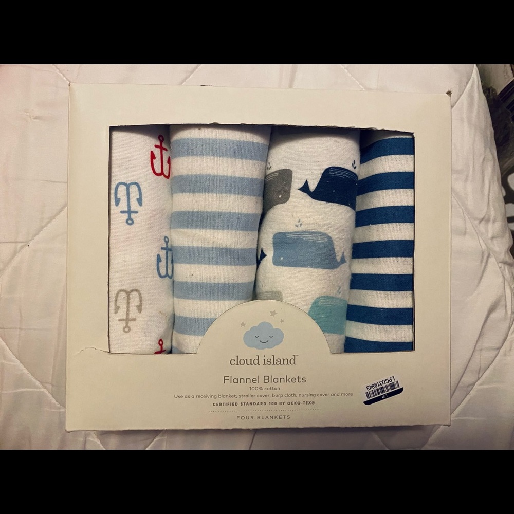 Cloud island receiving blankets new